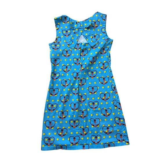 Tracy Negoshian Blue, sleeveless dress, size medium. Blue, yellow & Red. - Picture 2 of 9